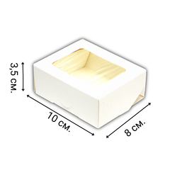 Коробка для пряников Eco tabox БЕЛАЯ 10х8х3.5 см