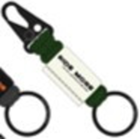 Брелок для ключей карабин RIDE MORE NYLON BRAIDED KEYCHAIN DARK GREEN