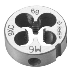 ЗУБР М6 x 1.0 мм, сталь 9ХС, плашка круглая ручная (4-28022-06-1.0)