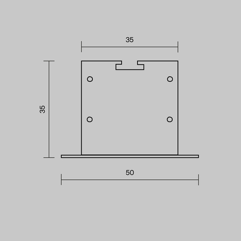 Комплект заглушек Maytoni (для профиля 50×35) 2 шт., ALM-5035T-B-EC 642035