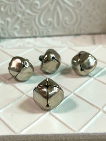 рождественский колокольчик, цвет серебро, 13мм (4шт)