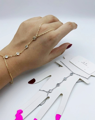 6917 - Слейв-браслет с дорожкой из фианитов