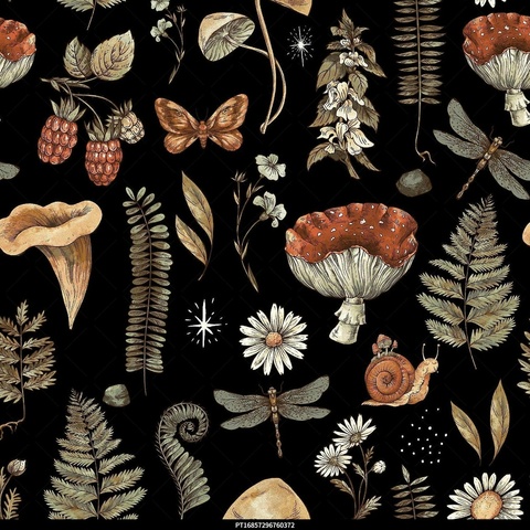 ПРЕДЗАКАЗ, ГРИБЫ И БОТАНИКА НА ЧЕРНОМ, 100% хлопок