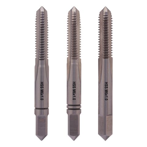 Метчик М 6,0х1,0 (Комплект 3шт) DIN352 HSS-G 6h 50мм a=4,9 Terrax by Ruko 230060TX