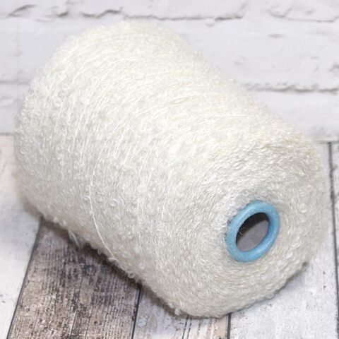 Кидмохер-букле PIEVE 220 белый натуральный