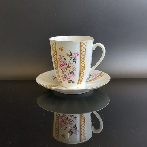 Кофейная пара ЛФЗ - Тонкий костяной фафор - СССР