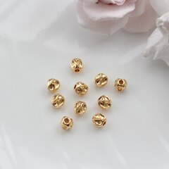 Бусина разделитель (спейсер), 6 мм, позолота, 5 штук, Р092