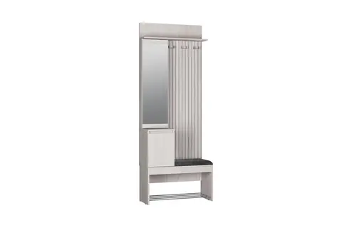 Прихожая Лама ясень белый / хром