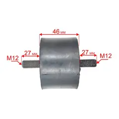 Подушка-опора DDE для виброплиты VP260-HK (d69х46мм) (шпилька М12х27мм) (крепления основания) (виброопора) (908-788-028)