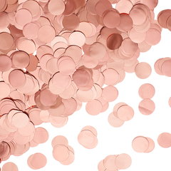 Конфетти фольга Круг, Розовое Золото, Хром, 2 см, 50 г