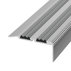 Порог угловой Лука серебро анод. (0,9 м) с ПВХ вставкой, 30,8х68 мм