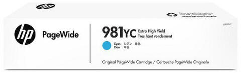 Картридж HP 981YC L0R17YC для HP PageWide Managed MFP E58650, голубой (16 000 стр.)