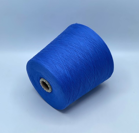 Бобинная пряжа,Cotton combed, 2540м. 100%Хлопок, Темно-голубой(894), 39318