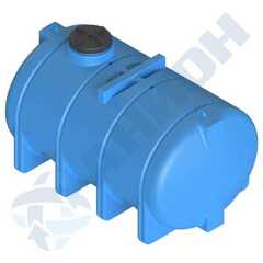 Емкость цилиндрическая горизонтальная с перегородкой, с дыхательным клапаном Анион 11000 л. горизонтальная (3750x2250x2210см;синий) - арт.559421