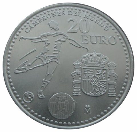 20 евро Чемпионат мира по футболу ЮАР 2010 г. Испания 2010 г.