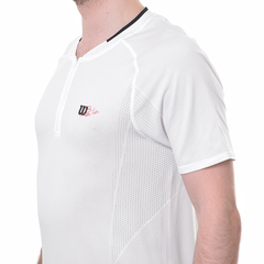 Поло теннисное Wilson Players Seamless Zip Henley 2.0 - bright white