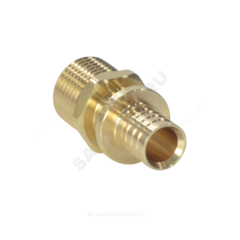 Муфта для PE-X труб аксиальная латунь Дн 25х1/2" НР РОС
