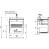 Aquanet 312875 Тумба с раковиной Aquanet Бруклин 60 цв. антрацит матовый (312875)