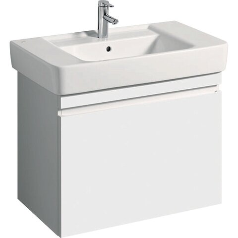Geberit 869850000+122185000 869850000+122185000 Комплект Renova Nr. 1 Plan шкафчик под раковину 776х586х438 мм белый глянец с раковиной 122185000