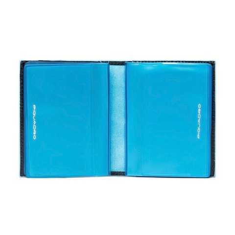 Чехол для кредитных/визитных карт Piquadro Blue Square, синий, 8,8x10,5x1,2 см