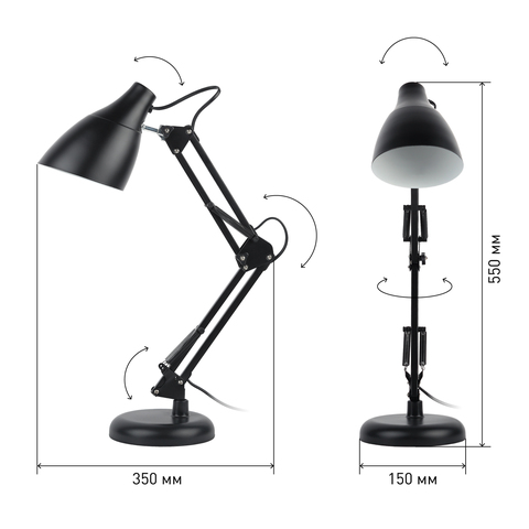 Настольная лампа ЭРА N-123-E27-40W-BK черный