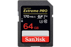 Карта памяти SanDisk SDXC Extreme Pro Class 10 UHS-I U3 (170/90MB/s) 64GB