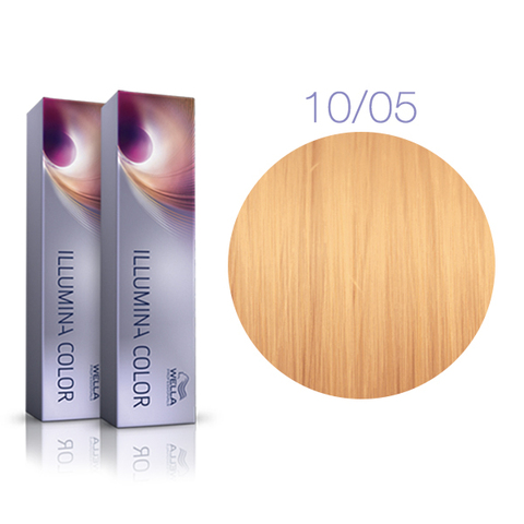 Wella Professional Illumina Color 10/05 (Яркий блонд натуральный махагоновый) - Стойкая крем-краска для волос