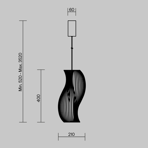 Подвесной светодиодный светильник Maytoni Shadows of the past MOD263PL-L20B3K