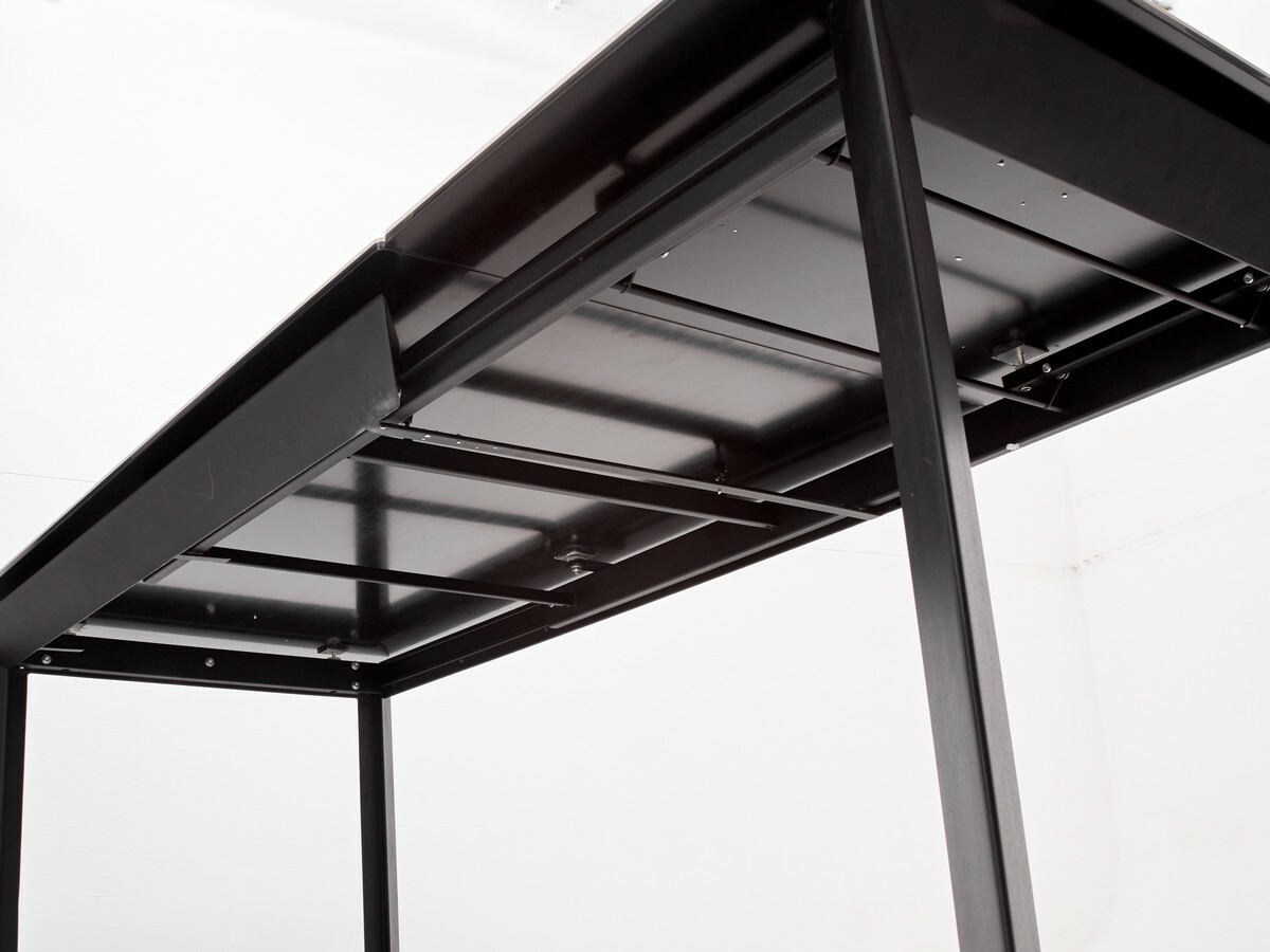 Стол CREMONA 140 HIGH GLOSS STATUARIO Белый мрамор глянцевый, керамика/ черный каркас, DISAUR