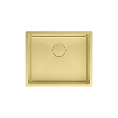 Lemark 9938126 OLANGA 540 Мойка кухонная из нерж.стали цвет:светлое золото в комплекте крепеж, арматура сливная с прямоуг.переливом, сифон фото