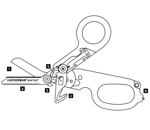 Мультитул Leatherman Raptor 127 mm, 6 функций, чёрный/оранжевый, кробка картонная (832170)