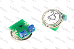 Кнопка (кнопочный модуль) ВКЛ13А-2И "25 этаж", круглая.