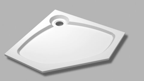 Cezares TRAY-S-P-90-56-W Встраиваемый поддон из искусственного мрамора