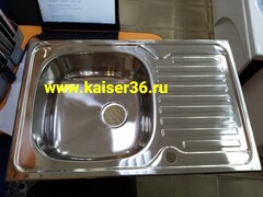 Кухонная мойка врезная из нержавеющей стали Kaiser KSS-7850 (2)