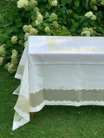 Скатерть 180x270 и 12 салфеток Palombella Tamigi Elite шампань