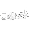 Villeroy&Boch Viclean V0E100R1 Унитаз, Villeroy&Boch, Viclean, безободковый (с открытым смывным краем), тип установки-подвесной, ширина, мм-385, глубина, мм-595, высота, мм-360, форма чаши-овальная, выпуск-горизонтальный, сиденье с функцией биде-в ко
