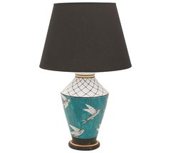 Ceramic lamp with black shade Flying Fish collection