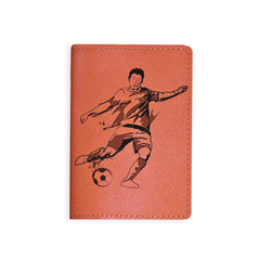 Обложка на паспорт "Футболист", рыжая