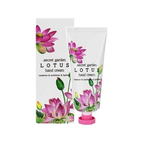 Jigott Крем для рук с экстрактом лотоса Secret Garden Lotus Hand Cream, 100 мл