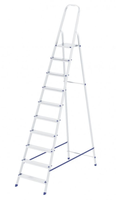 Стремянка 10 ступеней алюминиевая // СИБРТЕХ
