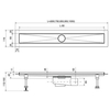 Timo DS230208/01 Душевой лоток Drain System 800 с двусторонней панелью "plate" под плитку, Сатин (DS230208/01)