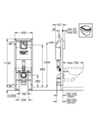 Система инсталляции для унитаза GROHE Rapid SL (1,13 м) для людей с ограниченными возможностями (38675001)