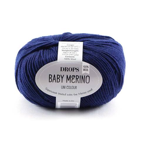 Пряжа Drops Baby Merino 13 темно-синий