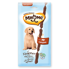 Мнямс мягкие колбаски с говядиной для щенков 30 г
