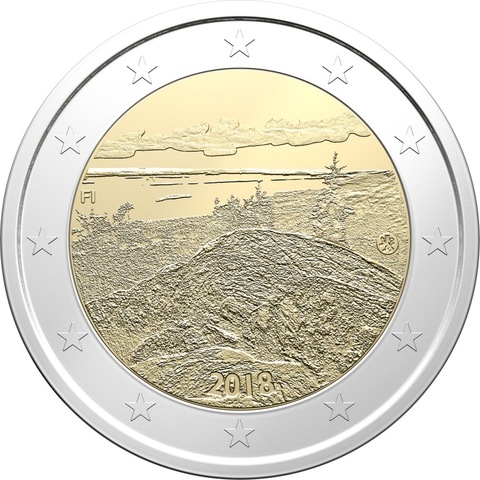 2 евро 2018 Финляндия - Финские национальные ландшафты Коли