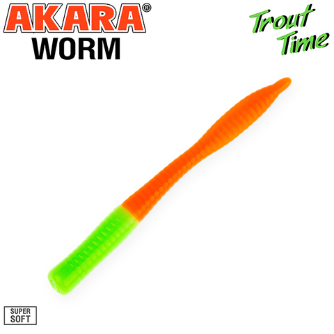 Силиконовая приманка Akara Trout Time WORM 3 Cheese 454 (10 шт.)