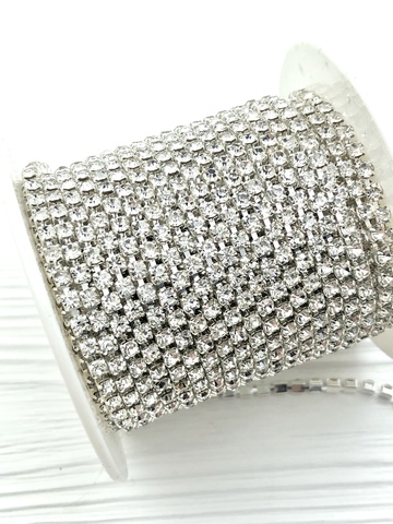 Цепь стразовая Crystal - 3мм.