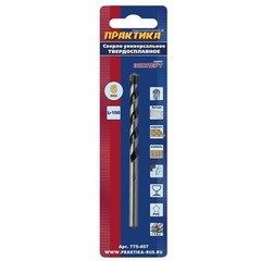 Сверло универсальное ПРАКТИКА твердосплавное  6 х 100 мм (1шт.) блистер, серия Эксперт (775-457)