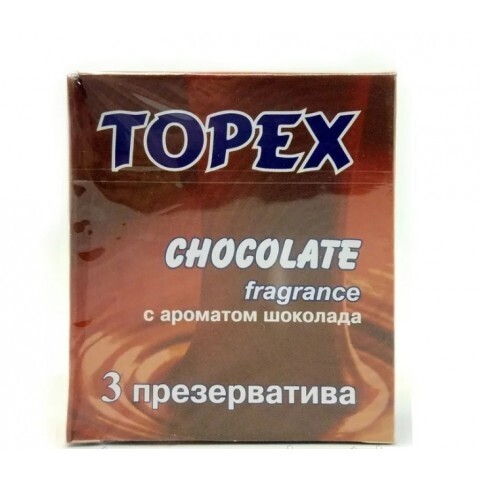 Презервативы Topex, шоколад, 3 шт