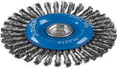 ЗУБР 125 мм, стальная проволоки 0.5 мм, щетка дисковая для УШМ, Профессионал (35192-125)